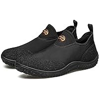 Men's Neoprene Mud Boots Lightweight Slip-on Garden Shoes Low Short Rubber Rain Boots for Gardening, Camping and Yard Work
