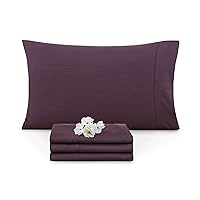 Empyrean Bedding Pillow Cases King - Soft King Pillow Cases - King Size Pillow Cases - King Pillow Cases Set of 8 - Premium Hotel Pillowcases King Size -Purple Eggplant