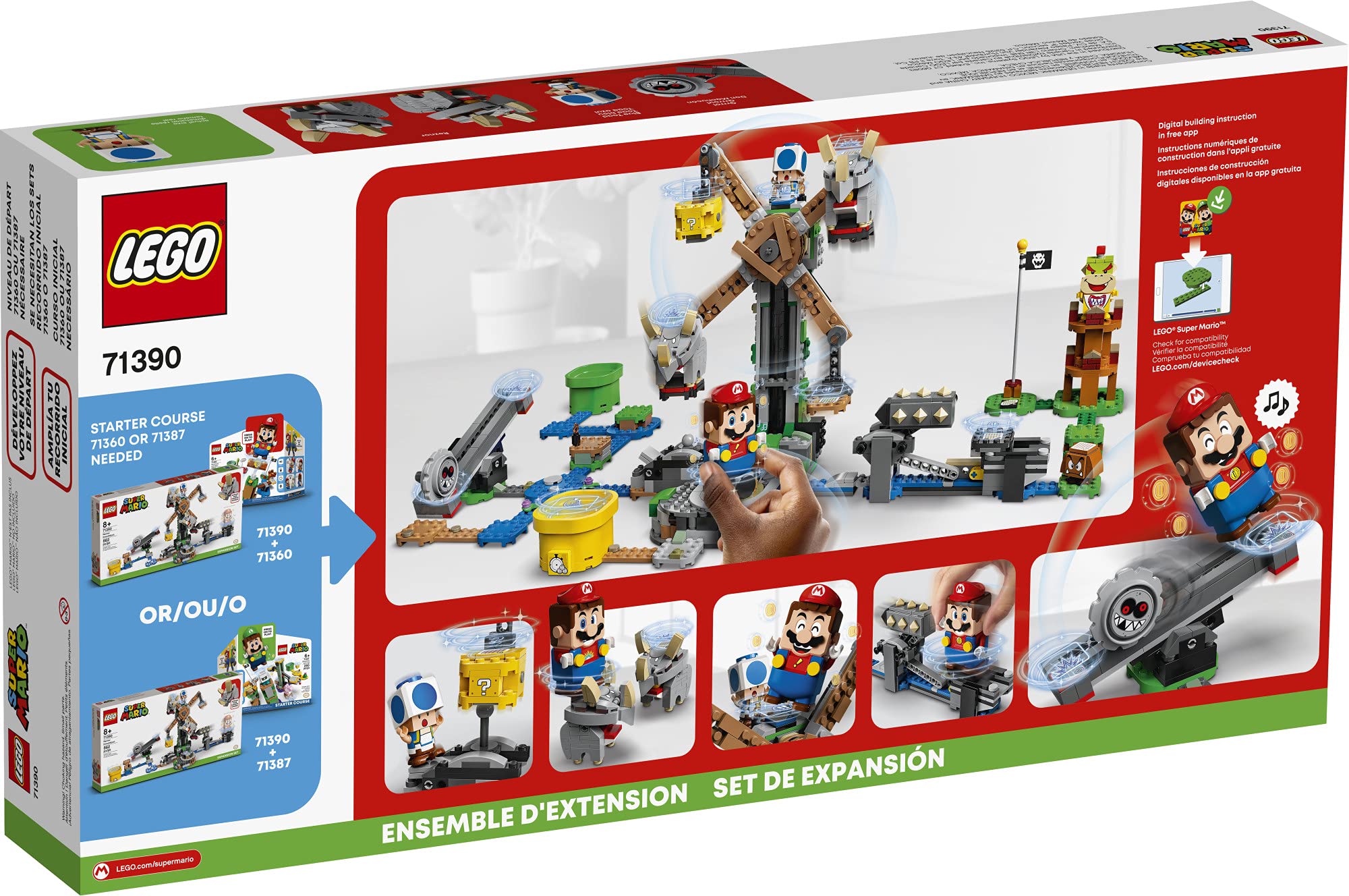 LEGO Super Mario Reznor Knockdown Expansion Set 71390 Building Kit; Collectible Toy Playset for Kids; New 2021 (862 Pieces)