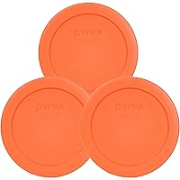 Pyrex 2 Cup Round Storage Cover #7200-PC for Glass Bowls (3)