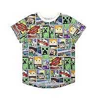 T Shirt Overworld Steve Creeper Boy's Kids Short Sleeve Shirt Top
