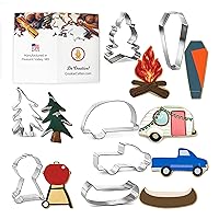 Welcome To Our Campsite Cookie Cutter 7 Pc Set HS0421- Foose Cookie Cutters - USA Tin Plated Steel