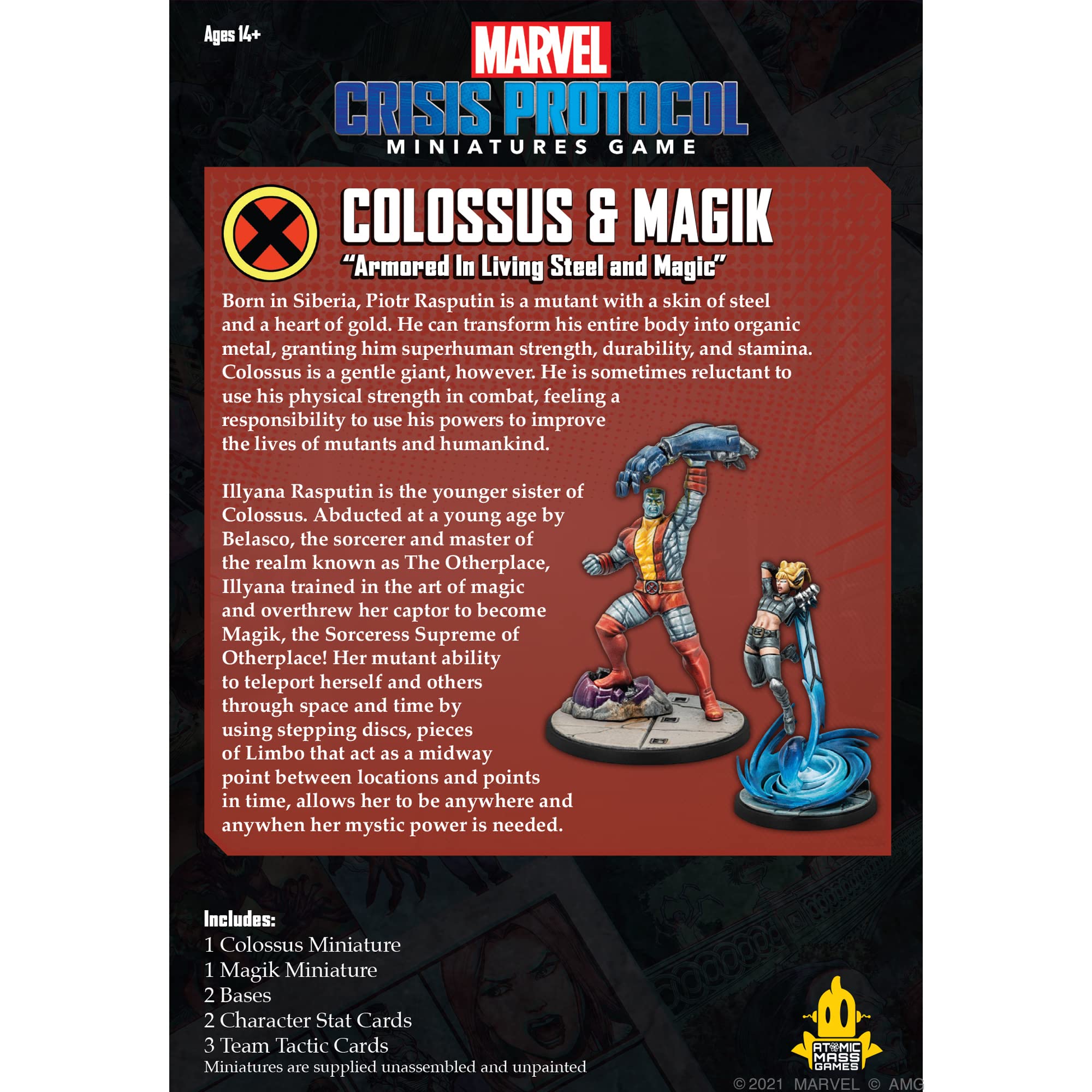 Marvel Crisis: Protocol – Colossus & Magik Character Pack | Marvel Miniatures Game | Strategy Game | Ages 14+ | for 2 Players | Average Playtime 90 Minutes | Made by Atomic Mass Games CP57en