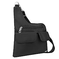 Anti-Theft Cross-Body Bag, Black, One Size