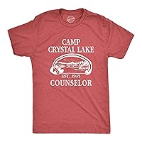 Crazy Dog Mens T Shirt Camp Crystal Lake 1980 Vintage Camping Movie Tee