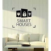 Vinyl Wall Decal Smart Houses Technology Security Internet Things Stickers Mural Large Decor (ig5361)