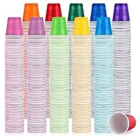 Eaasty 1000 Pack 3.4 oz Summer Party Cups Bulk Disposable Plastic Cups Bulk for Kids Adult Mini Shot Glasses Small Bathroom Cup Tasting Drinking Cups for Wedding Bridal Party Baby Shower, 10 Colors