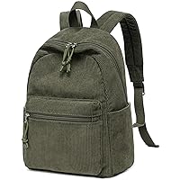 Bluboon Girls Mini Backpack Women Small Backpack Purse Teens Cute Casual School Bookbag(Corduroy Army Green)