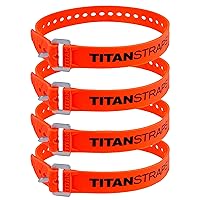 Titan Utility Straps – Easy-To-Use, Reliable Tension Straps for Securing Bike & Moto Gear, Skis, Garden Hoses, Field Repair – Use in Frigid Temp – 60 lb.Working Load, 25