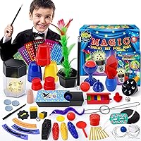 Heyzeibo Magic Kit - 60+ Magic Tricks for Kids, Magician Set with Magic Wand & Instruction, Ideal for Beginners and Kids