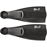 IST Super S Snorkeling Fins with Better Balance Blades & Closed Heel Full Foot Pocket, Eco Friendly Design (Large, Black)