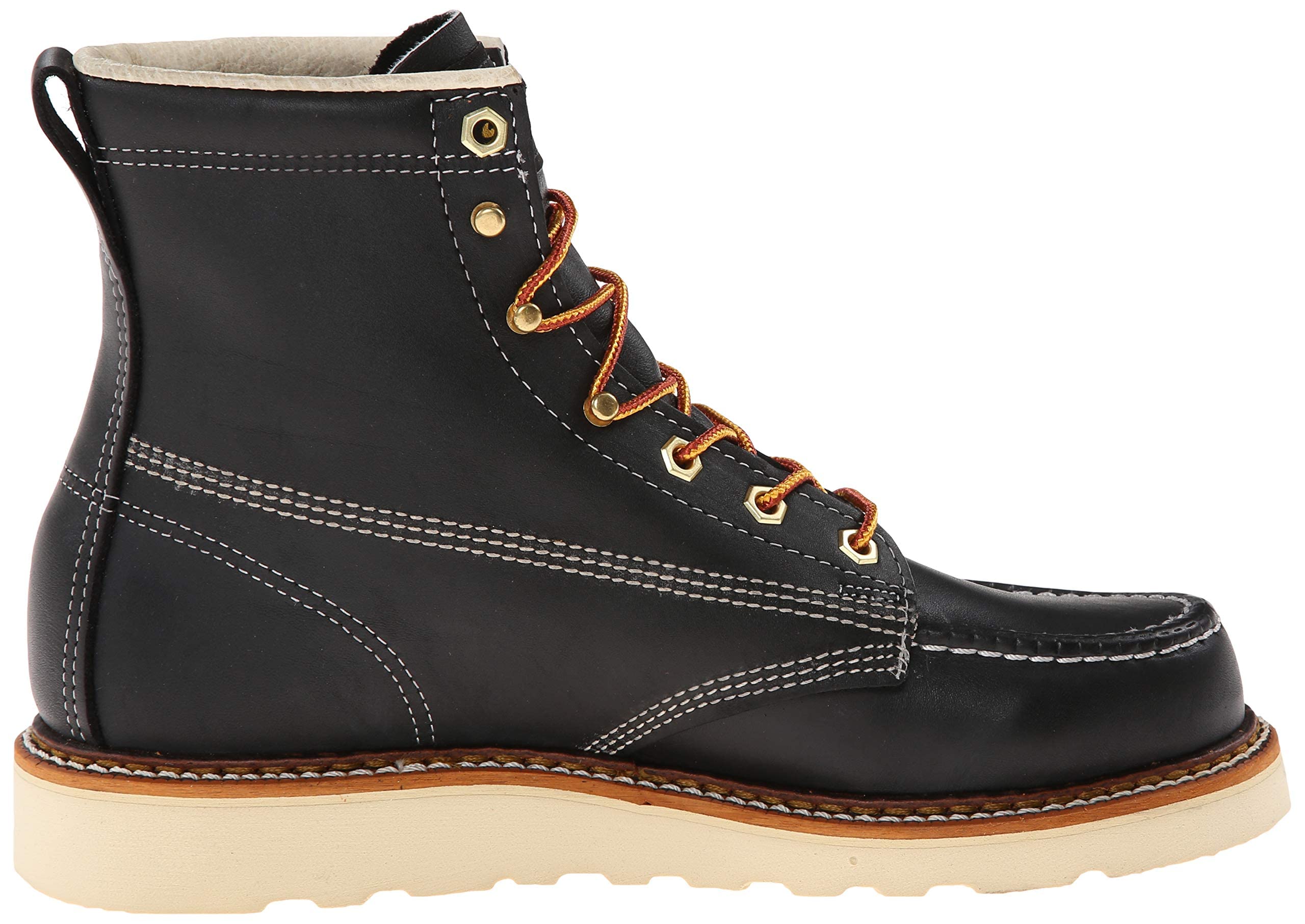 Thorogood American Heritage 6” Moc Toe Work Boots for Men - Soft Toe, Premium Full-Grain Leather with Slip-Resistant Wedge Outsole and Comfort Insole; EH Rated