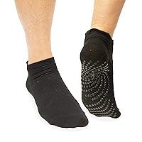 Yoga Socks -Non Slip Fitness Sock Grips for Women & Men Ideal for Home Use & All Types of Yoga, Barre, Dance,Black
