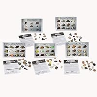 Complete Rock, Mineral, and Fossil Collection, Ages 8 and up, (57 pieces with storage tray)