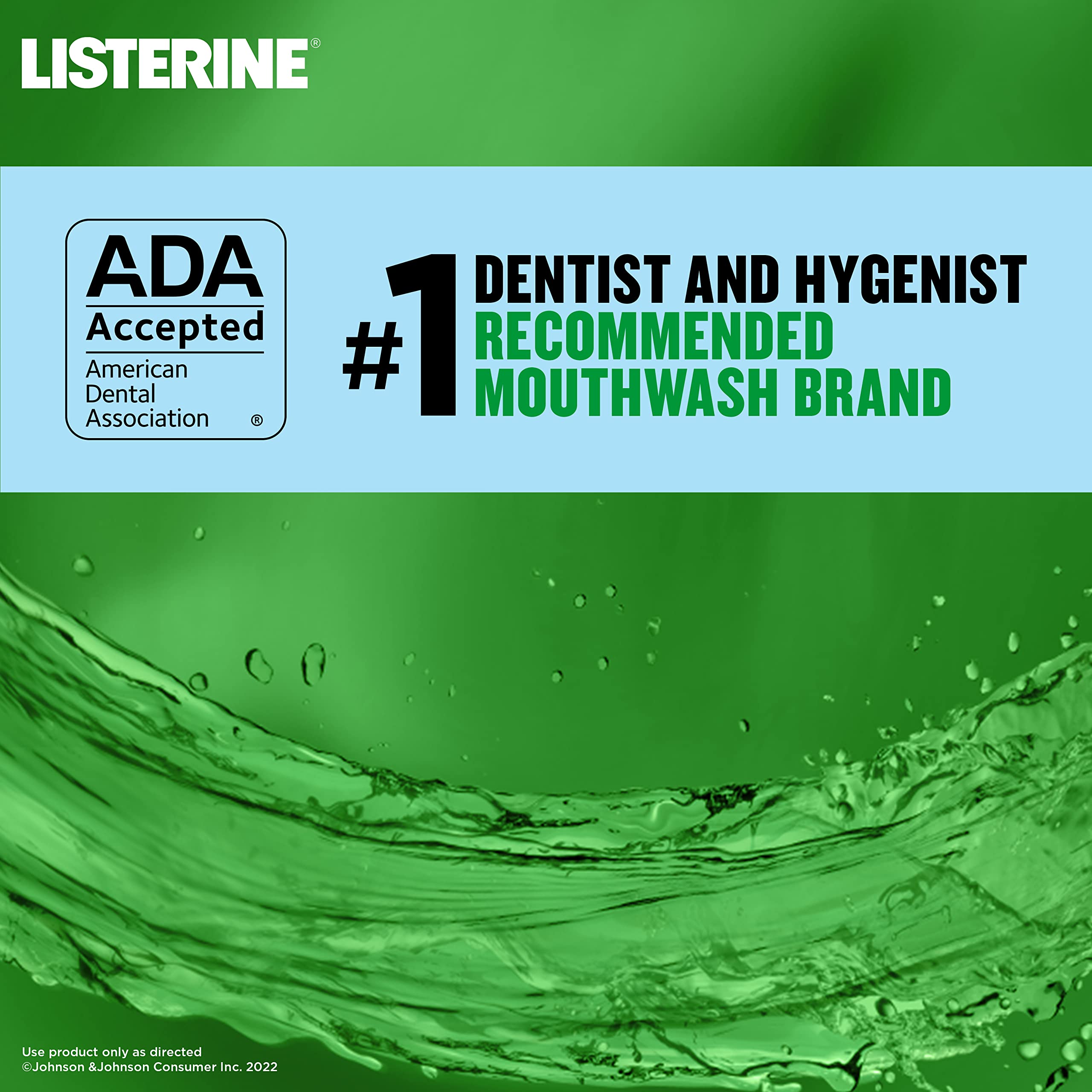 Listerine Smart Rinse Kids Alcohol-Free Anticavity Sodium Fluoride Mouthwash, ADA Accepted Oral Rinse for Dental Cavity Protection, Mint Shield Flavor, Convenience Pack, 2 x 500 mL