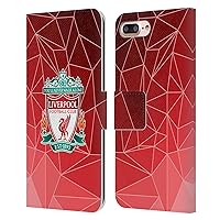 Head Case Designs Officially Licensed Liverpool Football Club Geometric Crest & Liverbird 2 Leather Book Wallet Case Cover Compatible with Apple iPhone 7 Plus/iPhone 8 Plus