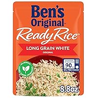 BEN'S ORIGINAL Ready Rice Original Long Grain White Rice, Easy Dinner Side, 8.8 OZ Pouch (Pack of 12)