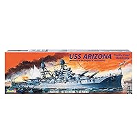 Revell 85-0302 USS Arizon Battleship Model Military Ship Kit 1:426 Scale 133-Piece Skill Level 4 Plastic Model Building Kit, Gray