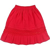 YZXDORWJ Mexican Skirt for Girls Traditional Fiesta Lace Skirt for Kids Cinco de Mayo Dress