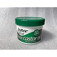 Softee castor oil hair & scalp conditioner 3 ounce, White, 3 Ounce
