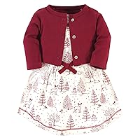 Touched by Nature Baby Girl Organic Cotton Dress and Cardigan