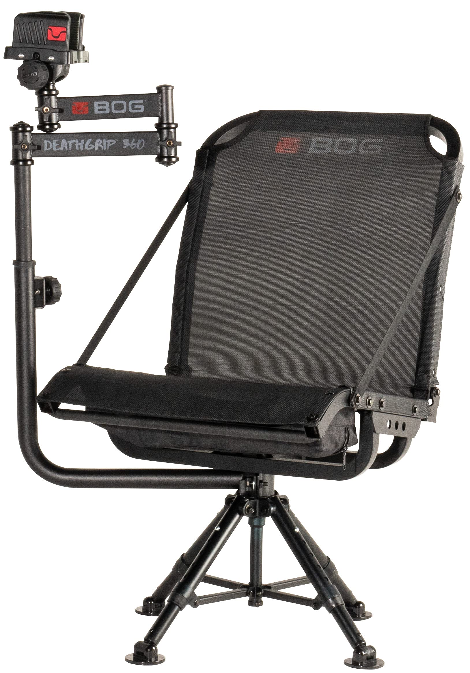 BOG Ground Blind Chairs with Rugged Construction, Aluminum Frame, Extended Seat Area, Quiet Setup, Breathable Textilene Fabric, Collapsible, and Carry Bag for Hunting, Shooting, Sports, and Outdoors