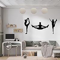 Vinyl decacls Cheerleader Wall Decal Room Wall Decor Vinyl Decal Sticker - Toe Touch Scorpion Heal Stretch Cheer Package