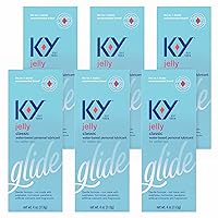 K-Y Jelly Lube, Personal Lubricant, Water-Based Formula, Safe to Use with Latex Condoms, For Men, Women and Couples, 4 FL OZ (Pack of 6)