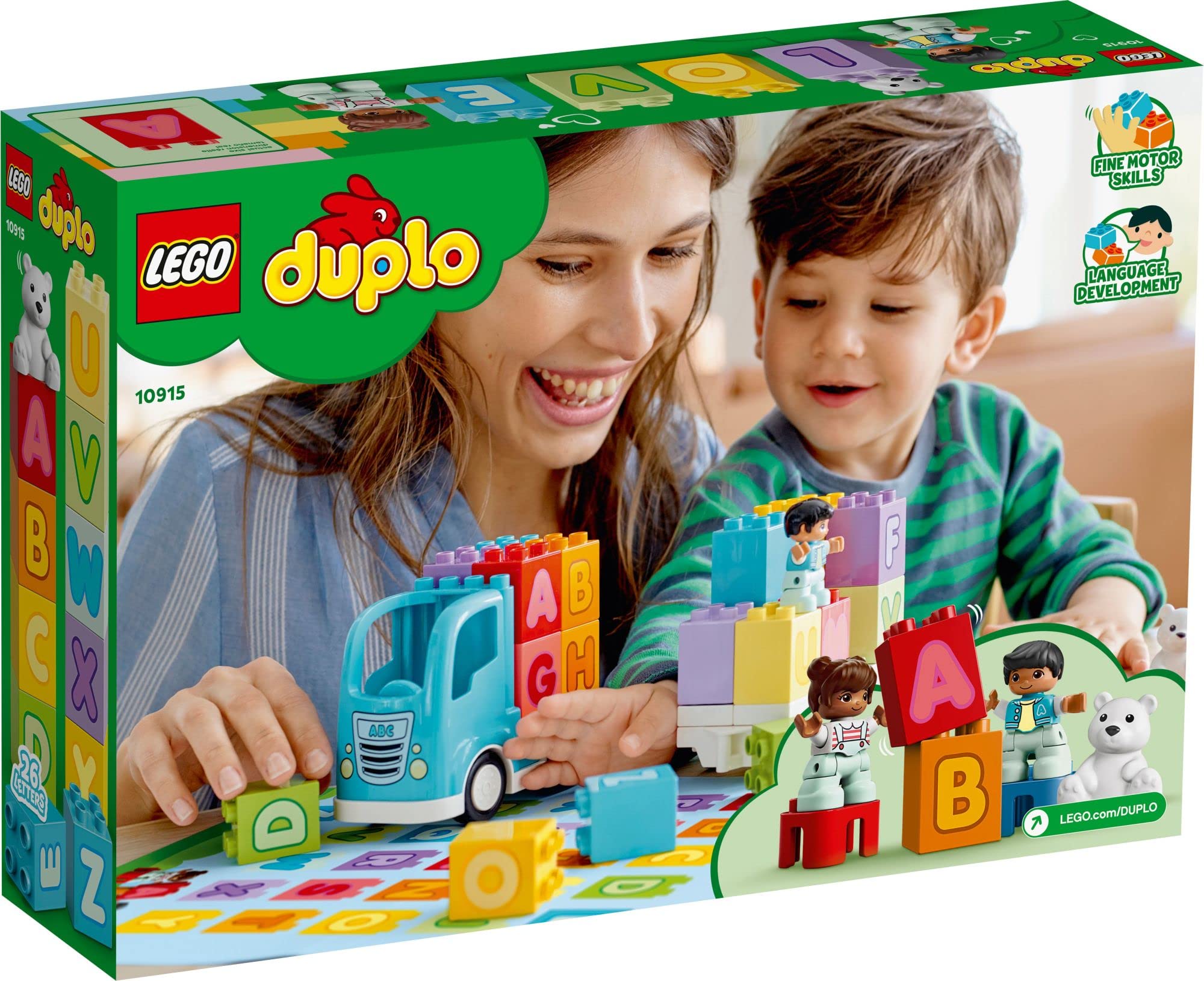 LEGO DUPLO My First Alphabet Truck 10915 ABC Letters Learning Toy for Toddlers, Fun Kids’ Educational Building Toy (36 Pieces)