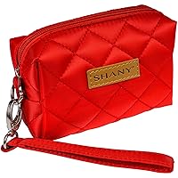 SHANY Limited Edition Travel Makeup Bag Cosmetics Tote Bag Make Up Organizer Women Purse for Toiletries, Cherry Red