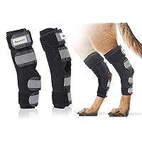 Dog Leg Braces for Back Legs,ACL Brace for Large Dogs Rear Legs, Joint Compression Warps Support for Hind Leg with Injury Sprain, Wound Care and Loss of Stability from Arthritis (1 Pair)