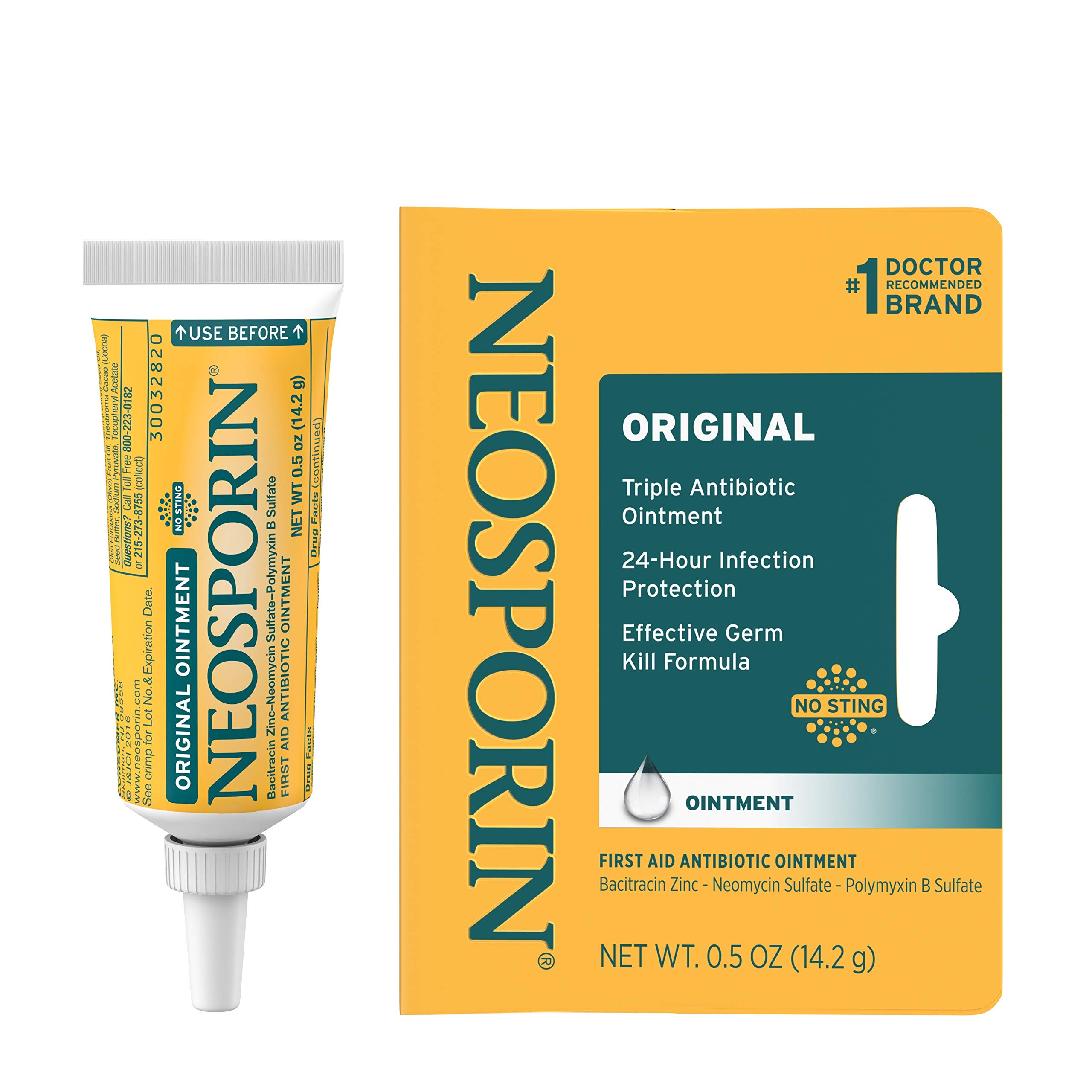 Neosporin Original Antibiotic Ointment, 24-Hour Infection Prevention for Minor Wound, 5 oz