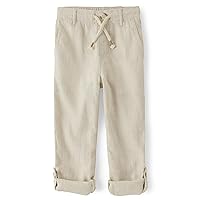 Gymboree,and Toddler Drawstring Linen Pants,Bisquit,8