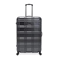Nottingham Lightweight Hardside 4-Wheel Spinner Travel Luggage, Charcoal, 28-Inch Checked