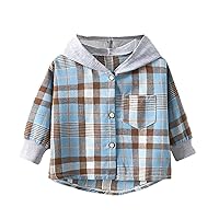 Toddler Baby Girl Boy Shirt Jacket Toddler Long Sleeve Plaid Jacket Kids Boy Coat Fall Winter Top