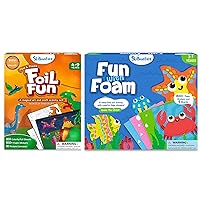 Skillmatics Foil Fun Dinosaurs Theme & Fun with Foam Underwater Animals Theme Bundle, Art & Craft Kits, DIY Activities for Kids