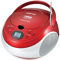 Naxa Electronics NPB252RD Portable CD/Mp3 Players with Am/FM Stereo (Red)