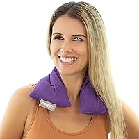 Heated Aromatherapy Neck Wrap, Lavender Scented - Microwavable Hot & Cold Therapy for Sore Muscles, Stress Relief, and Relaxation - Soft Plush Fabric with Lavender
