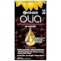 Garnier Hair Color Olia Ammonia-Free Brilliant Color Oil-Rich Permanent Hair Dye, 4.3 Dark Golden Brown, 1 Count (Packaging May Vary)