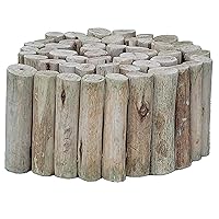 Backyard X-Scapes Natural Eucalyptus Wood Solid Log for Garden Edging Lawn Landscape Fence Borders 72 in L x 6 in H x 1.25 in D