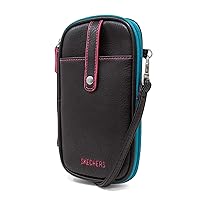Skechers Women's RFID Cell Phone Crossbody Bag Wallet, Black, One Size