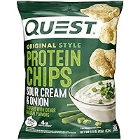 Quest Nutrition Protein Chips, Sour Cream & Onion, High Protein, Low Carb, Pack of 12