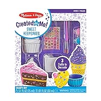 Melissa & Doug Sweet Keepsakes Craft Kit: 2 Decorate-Your-Own Treasure Boxes and a Cake Bank, One Size, Dyo