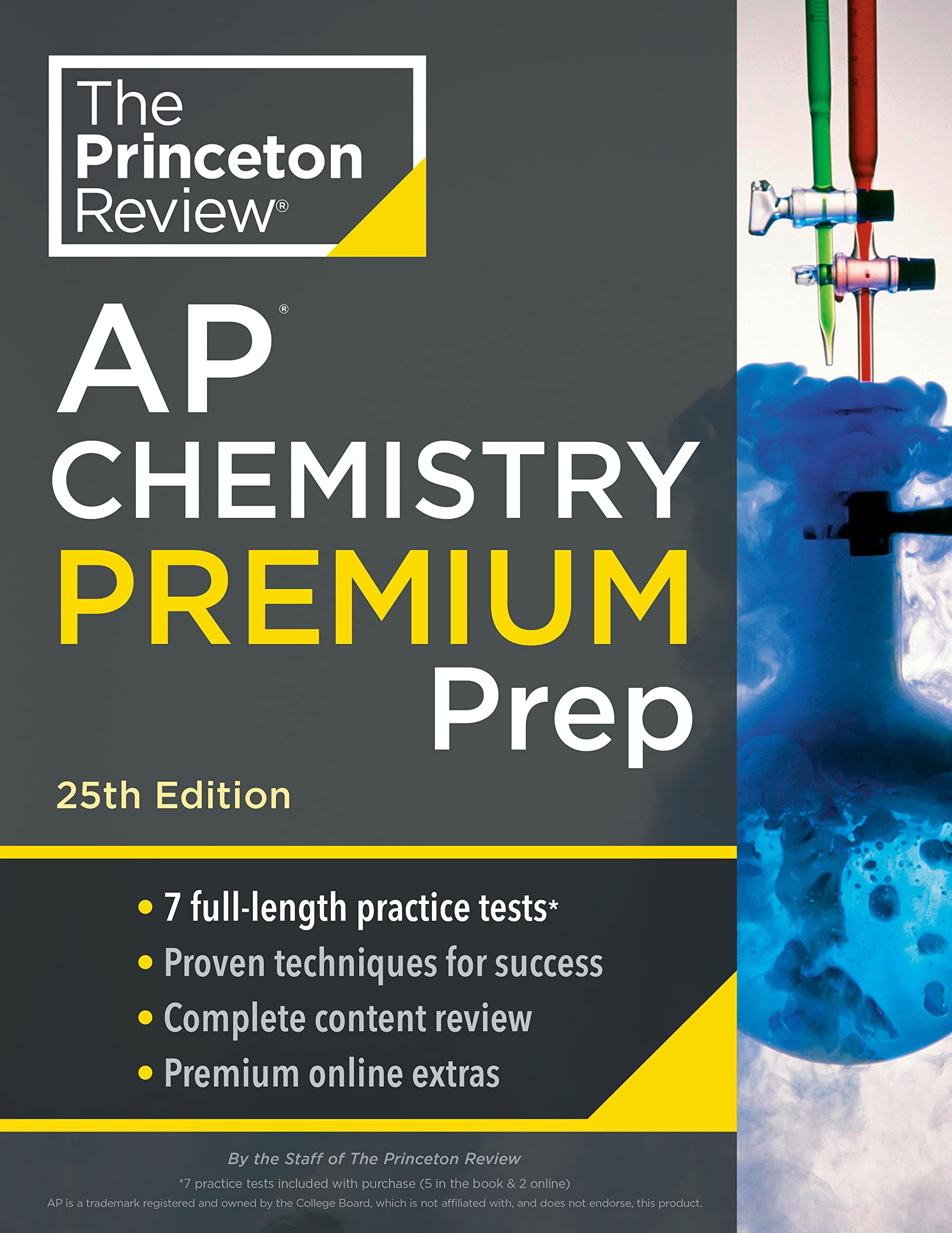 Princeton Review AP Chemistry Premium Prep, 25th Edition: 7 Practice Tests + Complete Content Review + Strategies & Techniques (2024) (College Test Preparation)