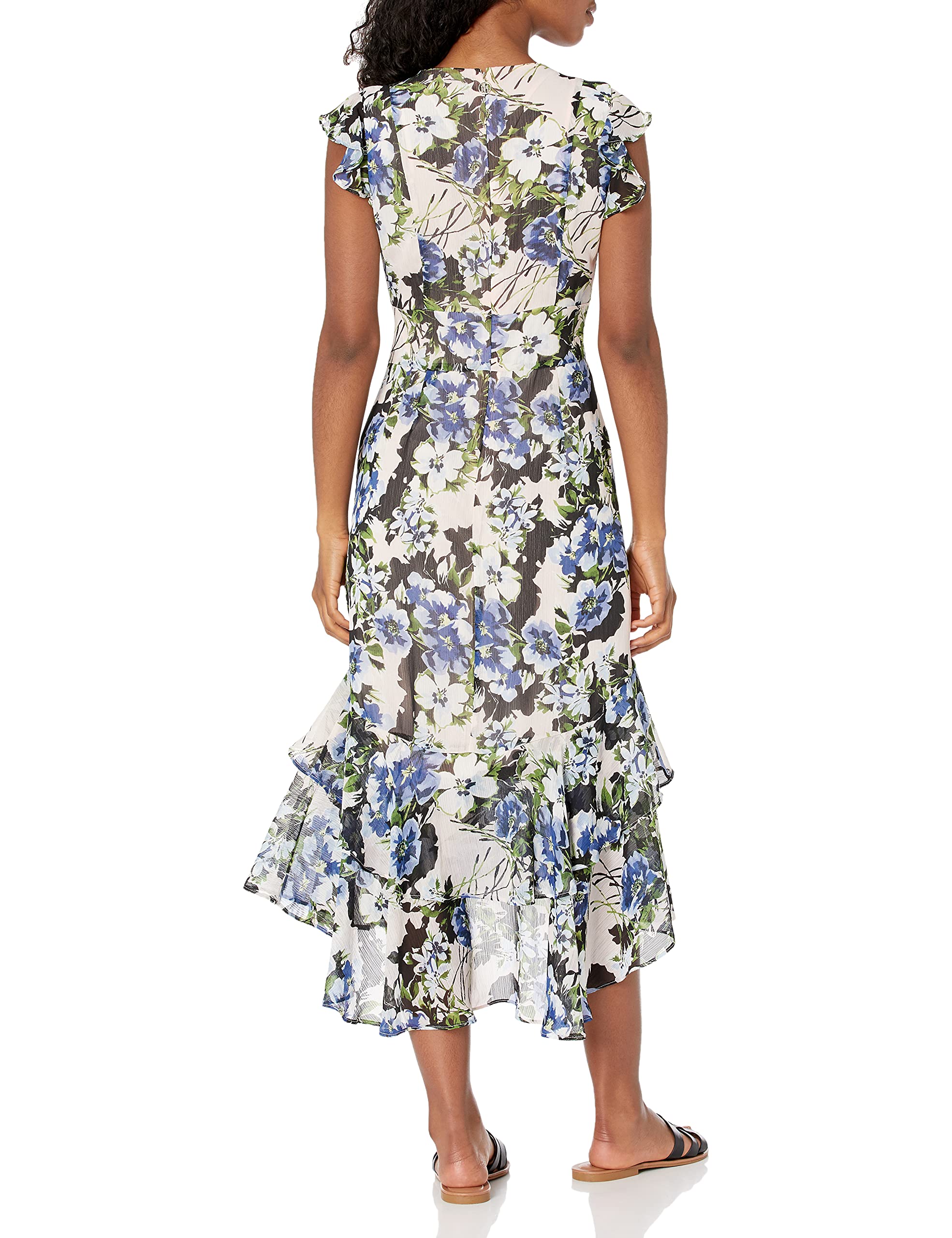 Tommy Hilfiger Women's Rivera Floral Chiffon High Low Dress