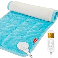 Comfytemp Weighted Heating Pad for Back Pain Relief, FSA/HSA Eligible 2.2lb Electric Heating Pad, XL Heat Pad for Cramps/Neck/Shoulder Pain Relief with 9 Heat Settings, 11 Auto-Off, Stay on