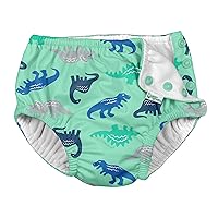 i Play Boys Reusable Absorbent Baby Swim Diapers Seafoam Simple Dino 18 Months