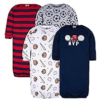 Gerber Baby Boy and Girls 4-Pack Sleeper Gown