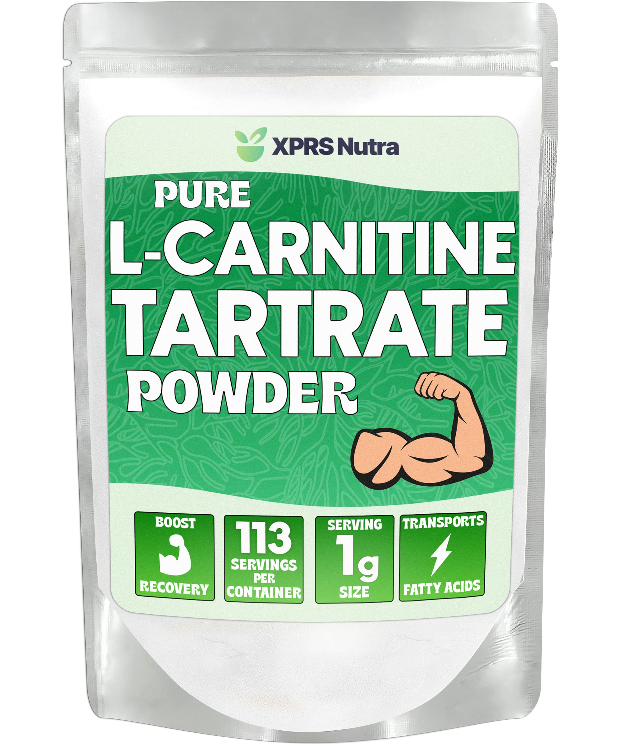 XPRS Nutra L Carnitine L Tartrate Powder - Premium Pure L Carnitine Tartrate - L-Carnitine Powder - Vegan Friendly Bulk L Carnitine Powder - Amino Acid L Carnitine Supplement (4 Ounce)