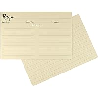 Premium Recipe Cards - Set of 50 (4 x 6 inches, double-sided, rounded corners)